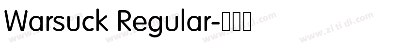 Warsuck Regular字体转换
